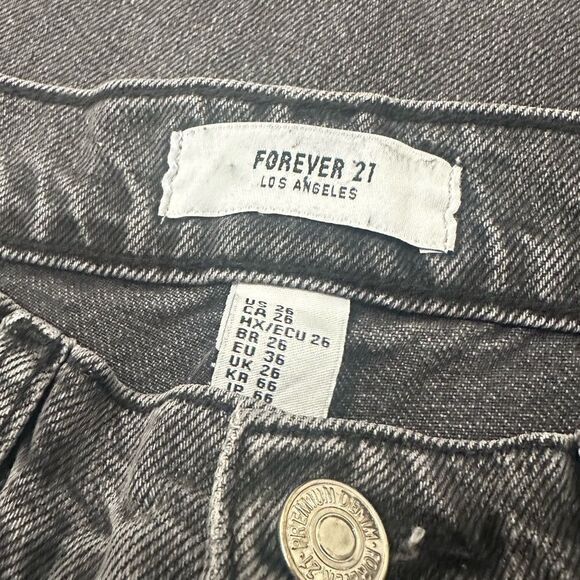 Forever 21 Black High Waist Ripped Jeans - Picture 5 of 5